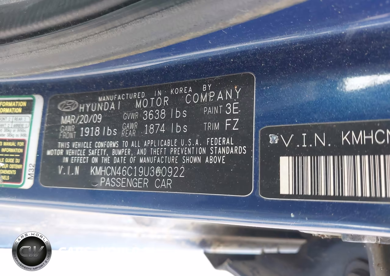2009 Hyundai Accent Gls VIN:KMHCN46C19U360922 - 9