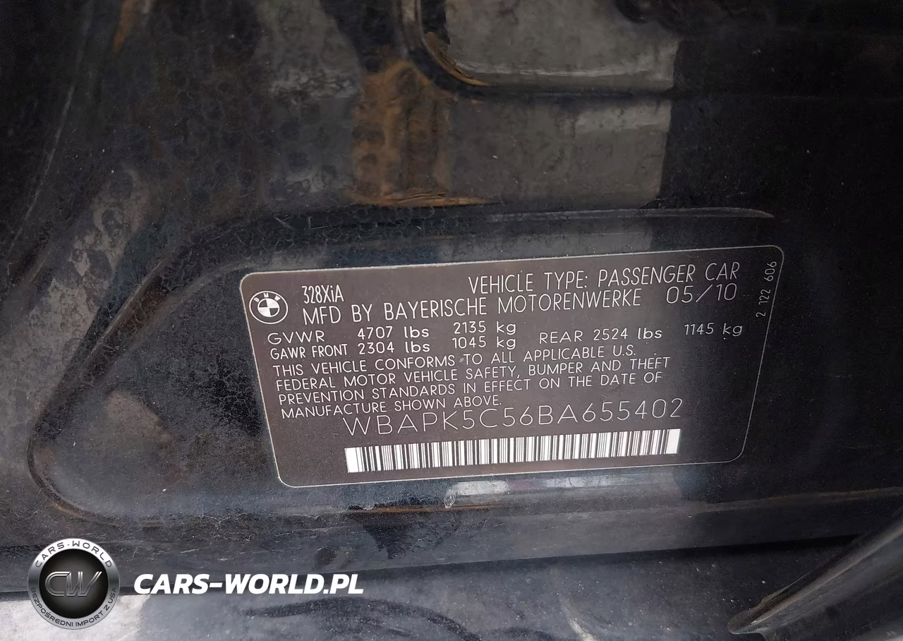 2011 BMW 328I xDrive VIN:WBAPK5C56BA655402 - 9