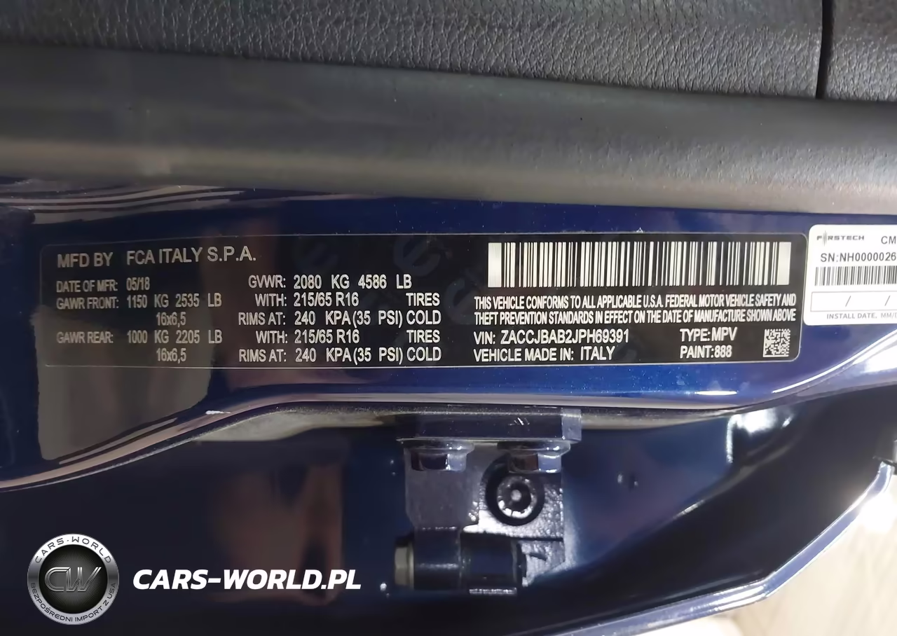 2018 Jeep Renegade Sport 4X4 VIN:ZACCJBAB2JPH69391 - 9