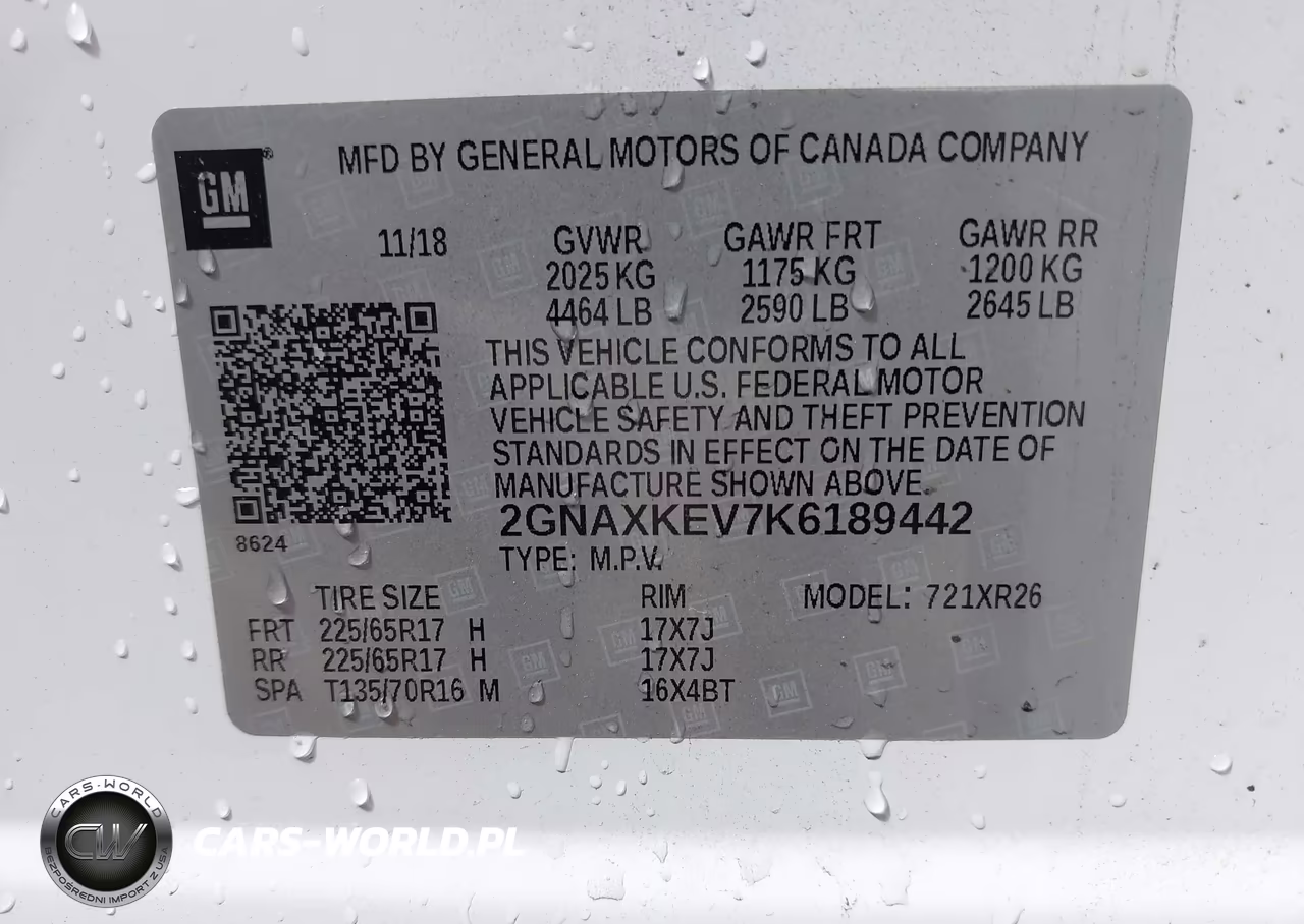 2019 CHEVROLET EQUINOX LT VIN:2GNAXKEV7K6189442 - 9