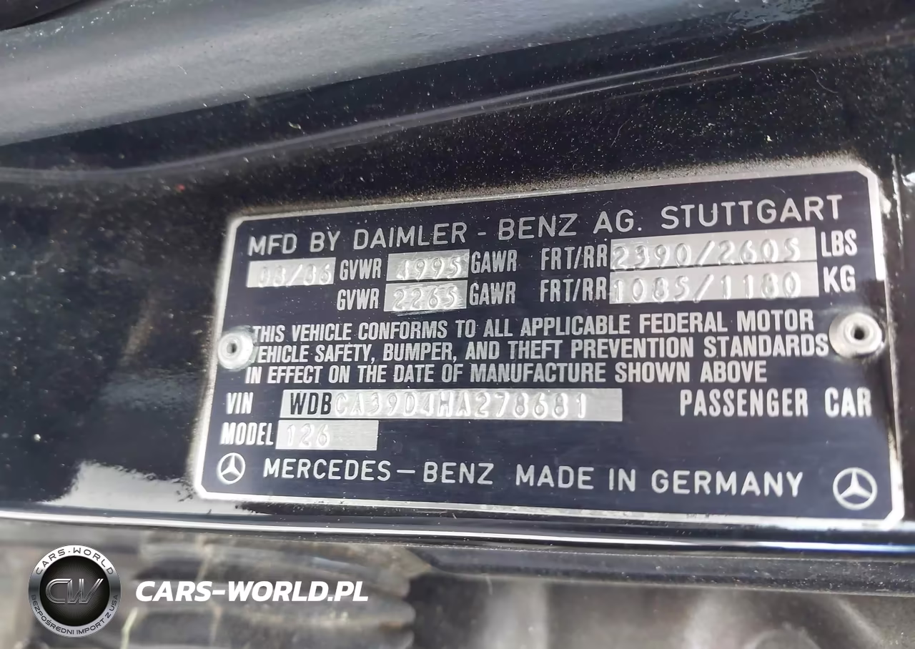 1987 Mercedes-Benz 560 Sel VIN:WDBCA39D4HA278681 - 9