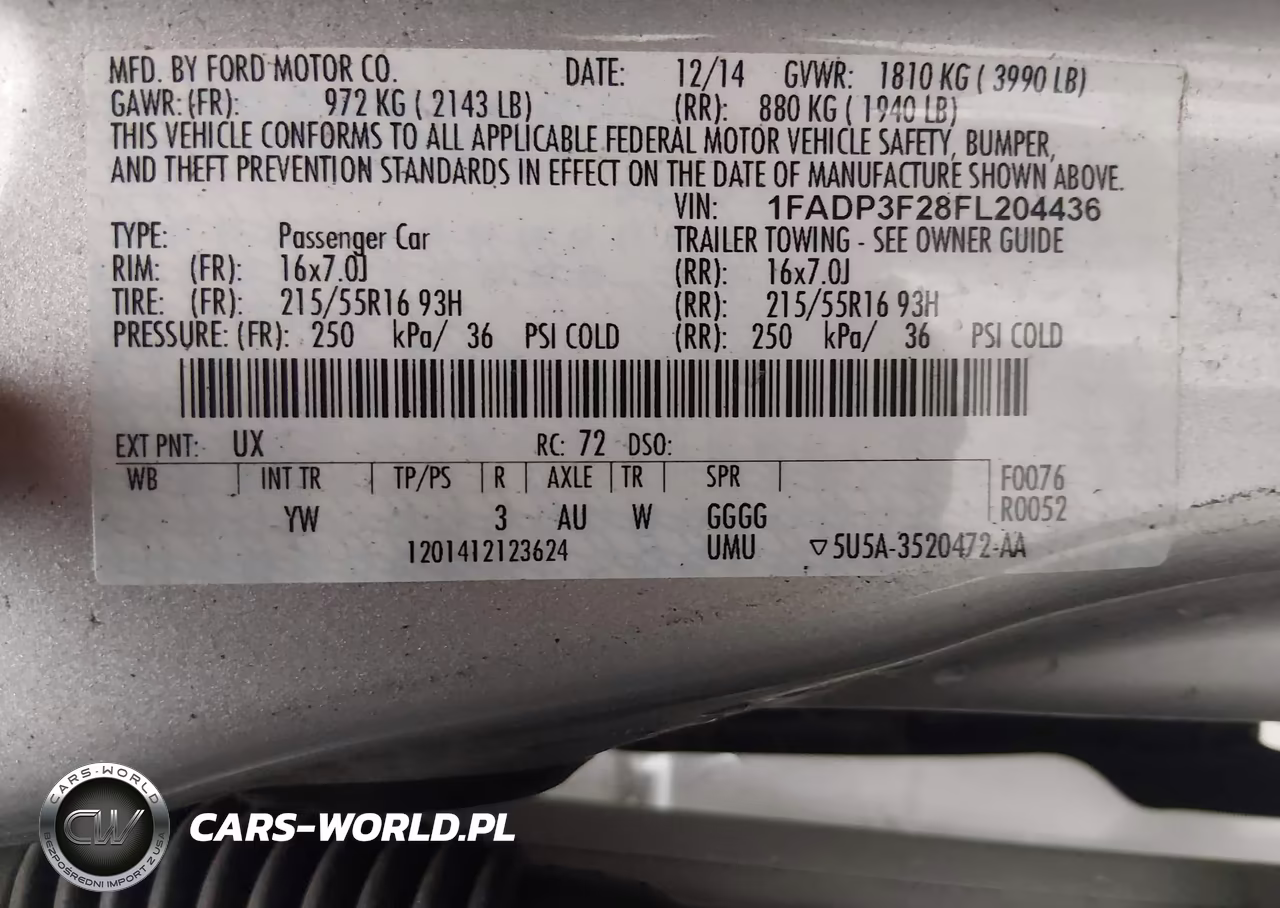 2015 Ford Focus Se VIN:1FADP3F28FL204436 - 9