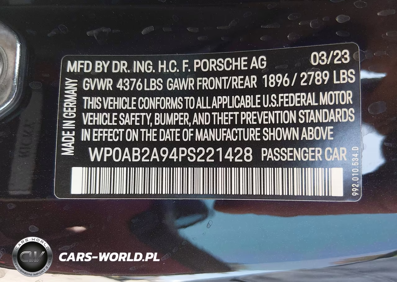 2023 Porsche 911 Carrera 4 Gts-Carrera 4S-Carrera Gts-Carrera S-Dakar VIN:WP0AB2A94PS221428 - 9