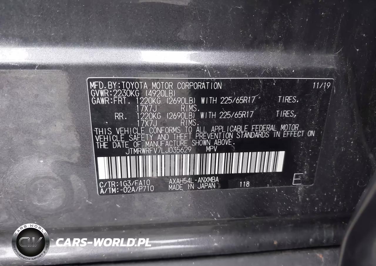 2020 Toyota Rav4 Hybrid Xle VIN:JTMRWRFV7LJ035629 - 9