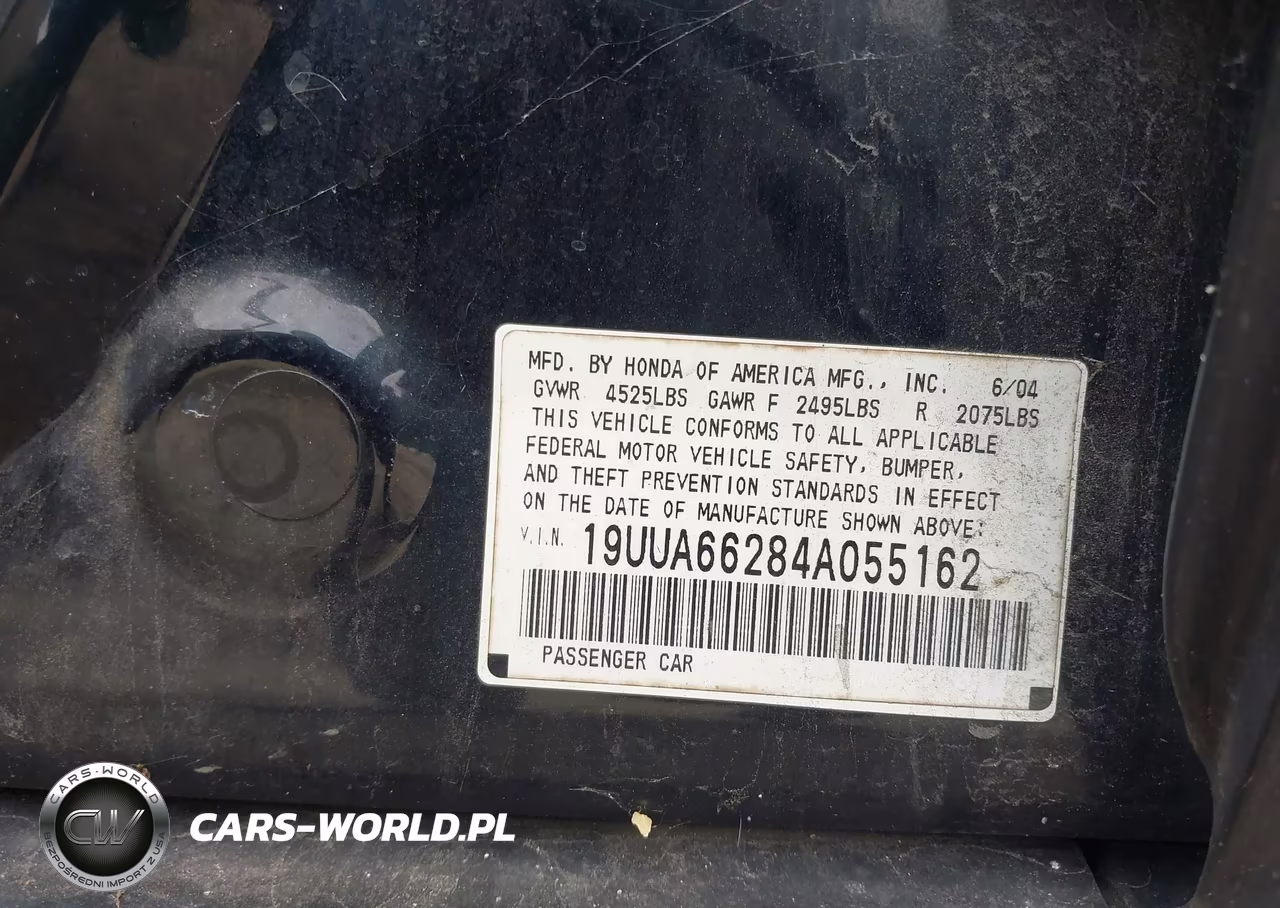 2004 Acura Tl VIN:19UUA66284A055162 - 9