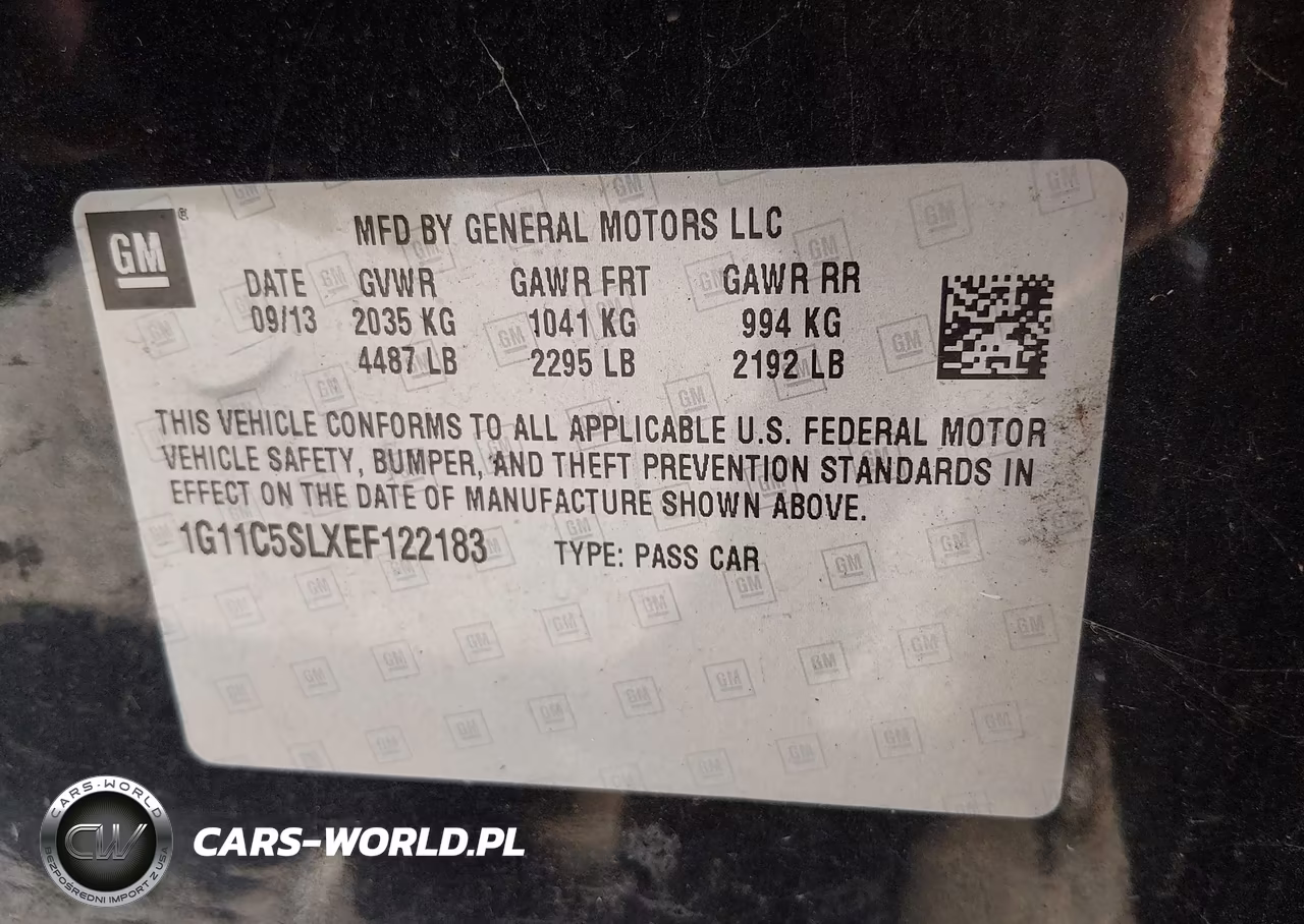 2014 Chevrolet Malibu 1Lt VIN:1G11C5SLXEF122183 - 9