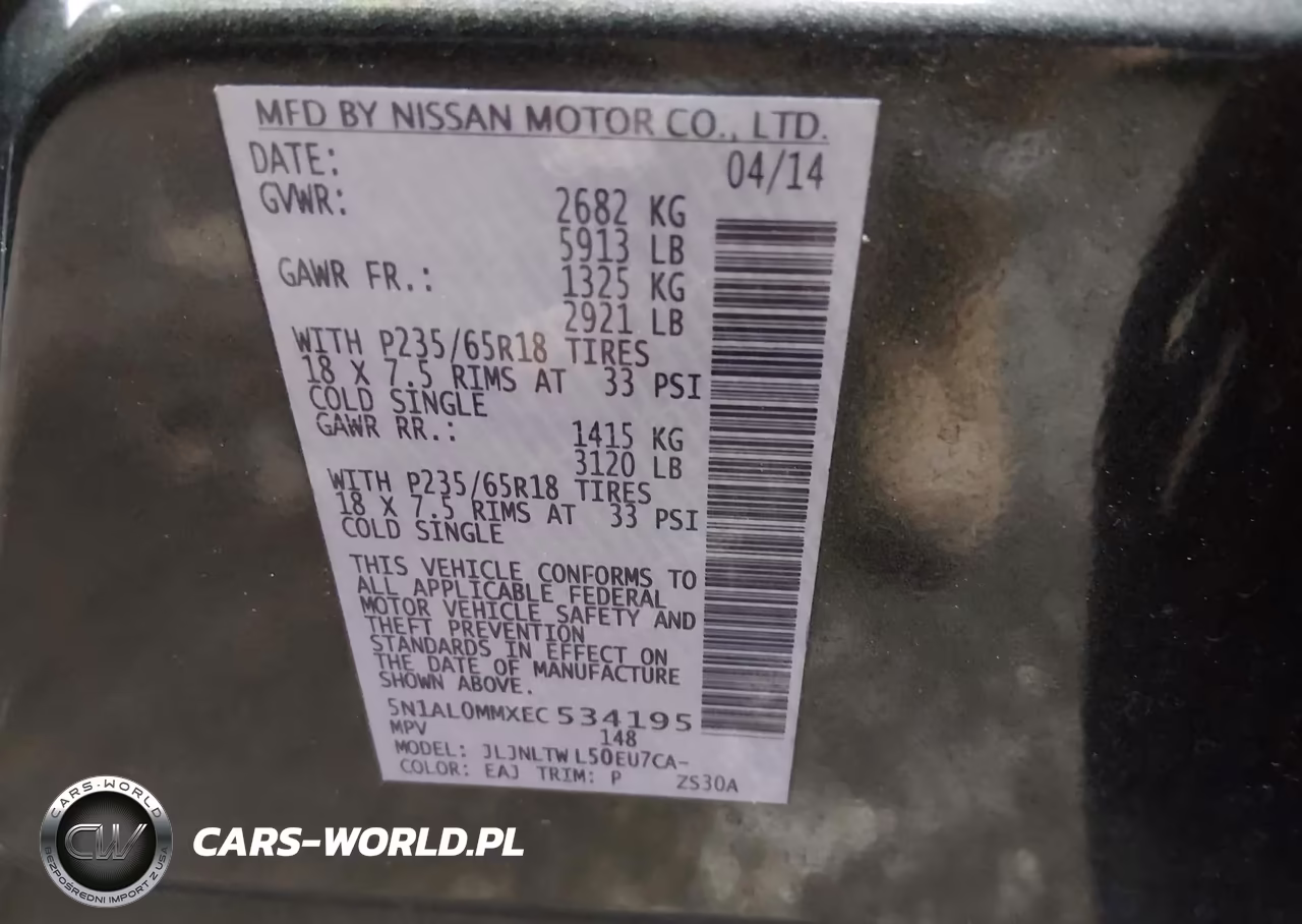 2014 Infiniti Qx60 VIN:5N1AL0MMXEC534195 - 9