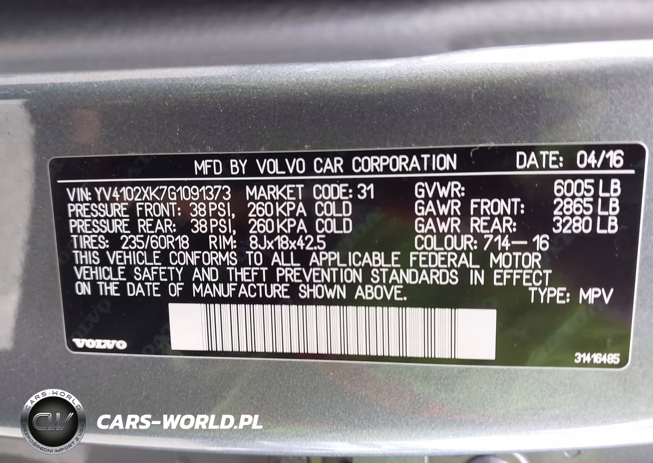 2016 Volvo Xc90 T5 Momentum VIN:YV4102XK7G1091373 - 9