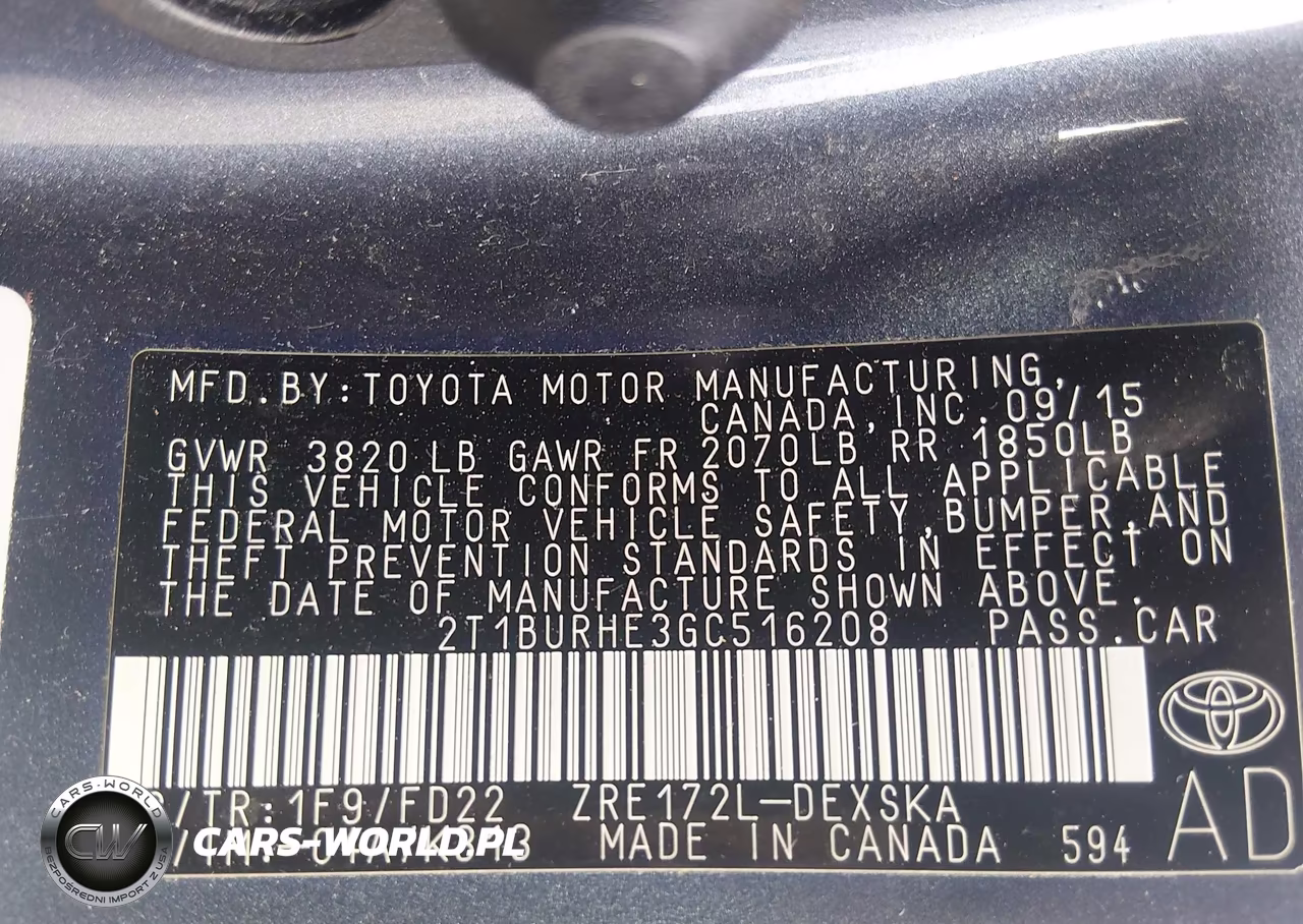 2016 Toyota Corolla S Plus VIN:2T1BURHE3GC516208 - 9