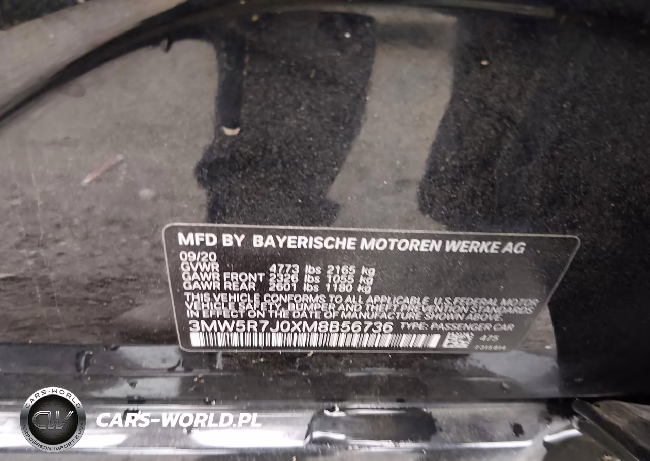 2021 BMW 330I xDrive VIN:3MW5R7J0XM8B56736 - 9