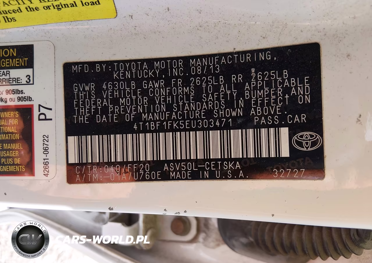 2014 Toyota Camry Se VIN:4T1BF1FK5EU303471 - 9