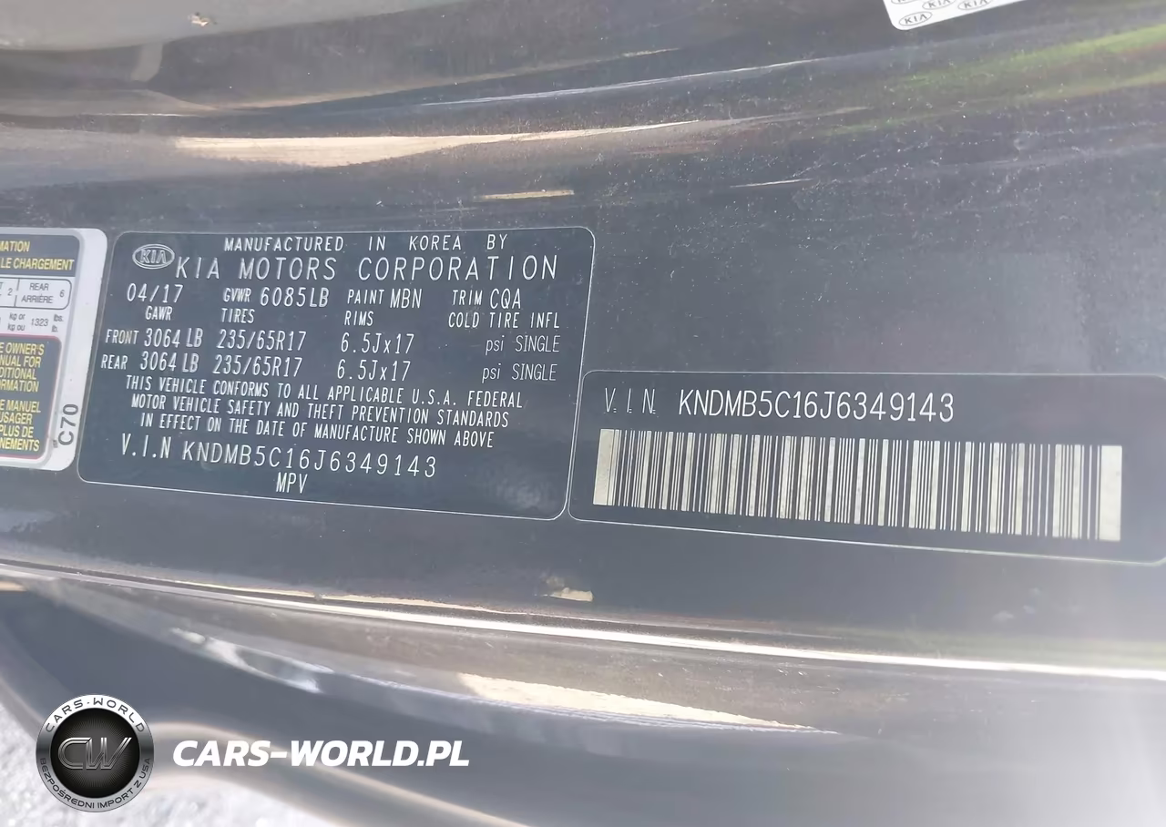 2018 Kia Sedona Lx VIN:KNDMB5C16J6349143 - 9