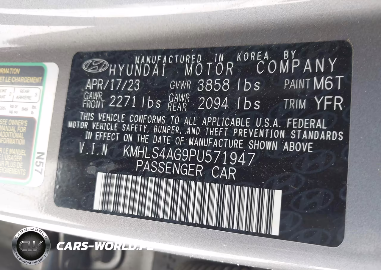2023 Hyundai Elantra Sel VIN:KMHLS4AG9PU571947 - 9