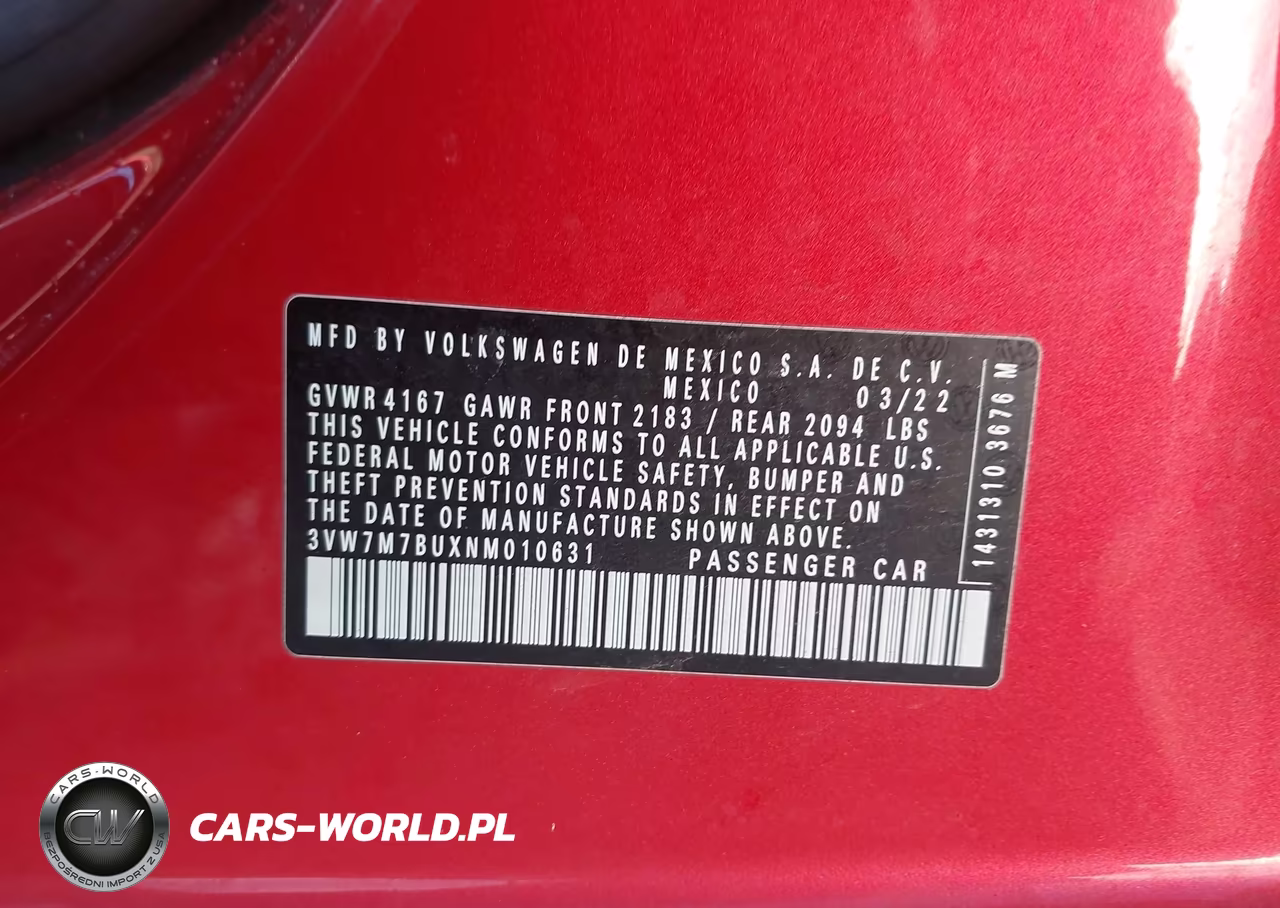 2022 Volkswagen Jetta 1.5T Se VIN:3VW7M7BUXNM010631 - 9