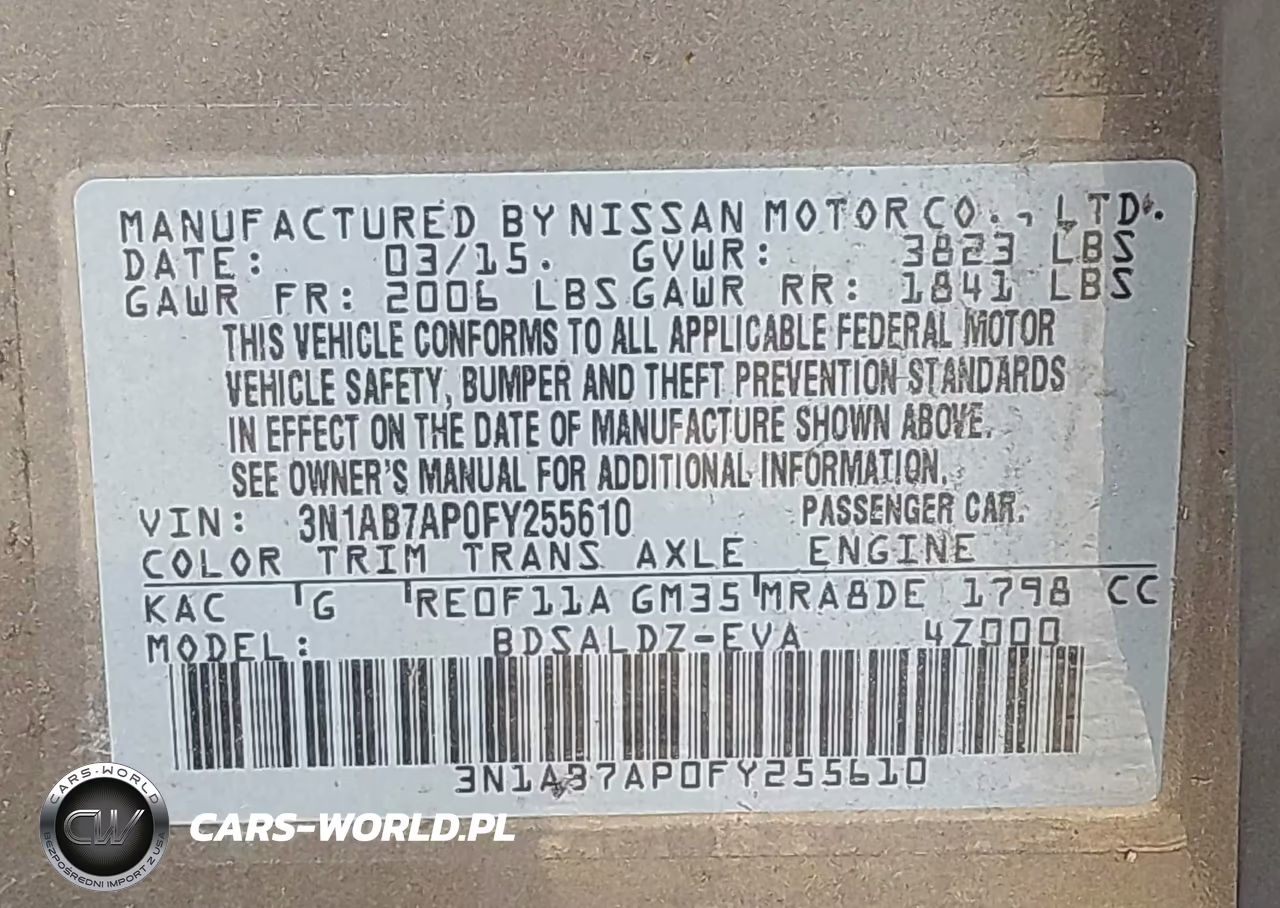2015 Nissan Sentra Sv VIN:3N1AB7AP0FY255610 - 9
