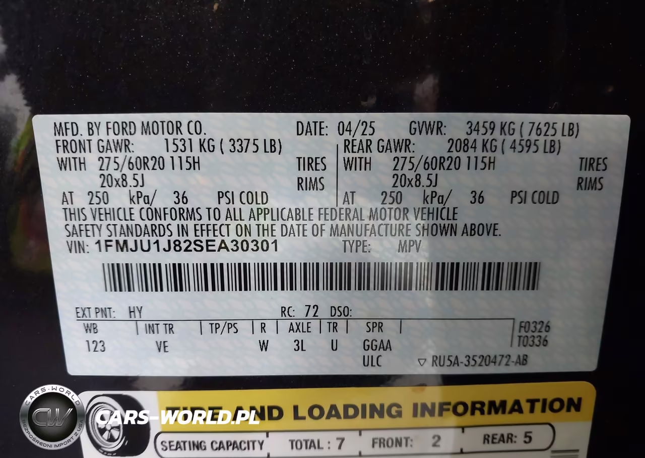 2025 Ford Expedition Active VIN:1FMJU1J82SEA30301 - 9