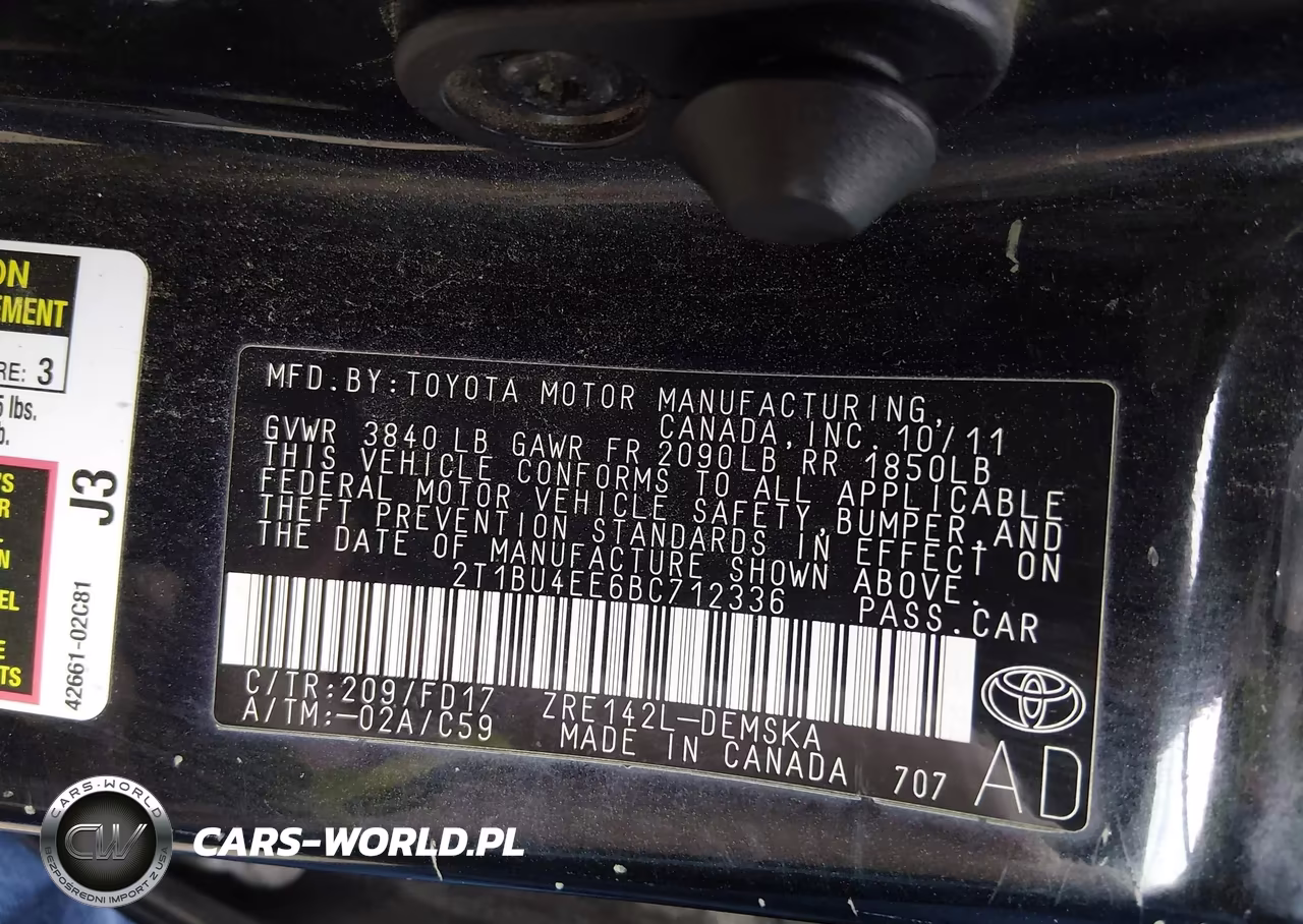 2011 Toyota Corolla S VIN:2T1BU4EE6BC712336 - 9