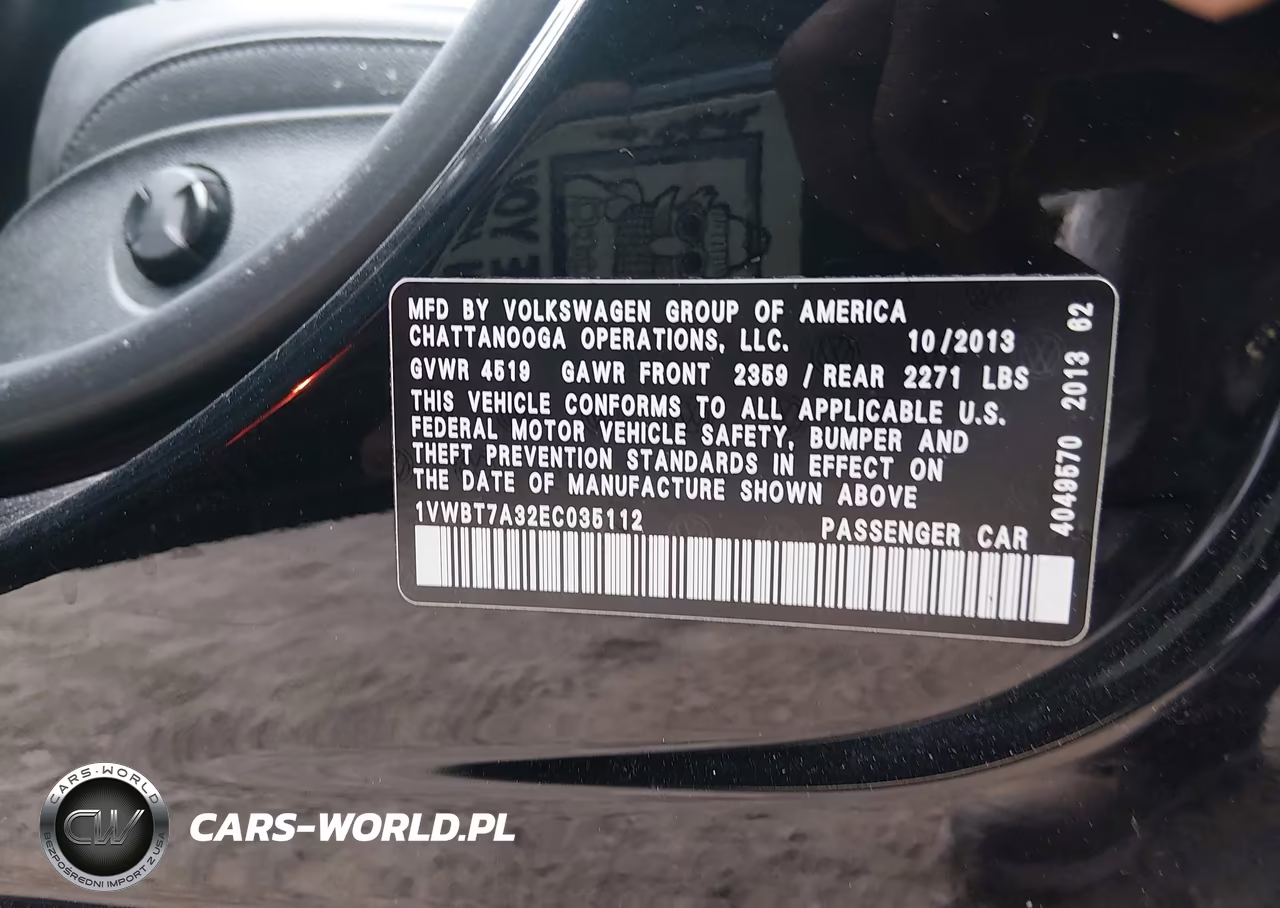 2014 Volkswagen Passat 1.8T Se VIN:1VWBT7A32EC035112 - 9