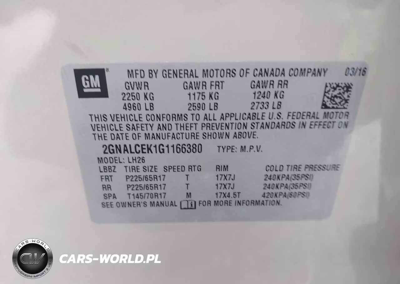 2016 Chevrolet Equinox Lt VIN:2GNALCEK1G1166380 - 9