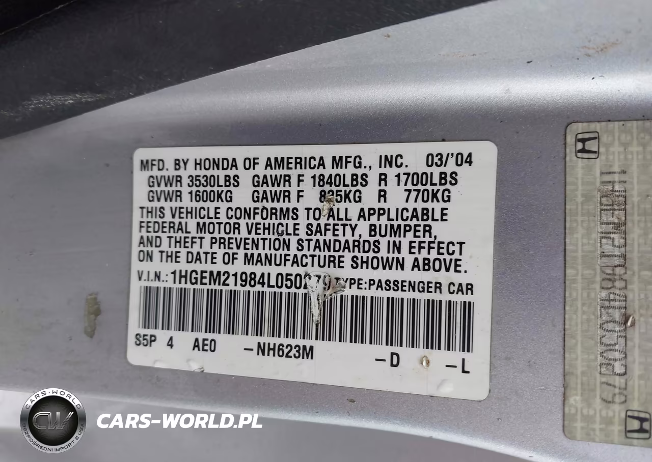 2004 Honda Civic Ex VIN:1HGEM21984L050279 - 9
