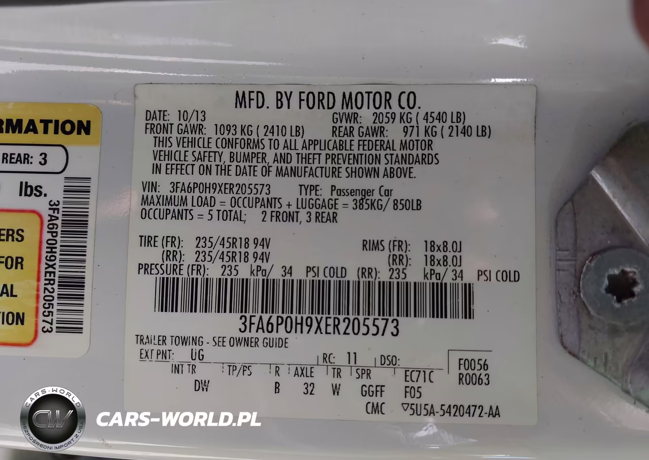 2014 Ford Fusion Se VIN:3FA6P0H9XER205573 - 9