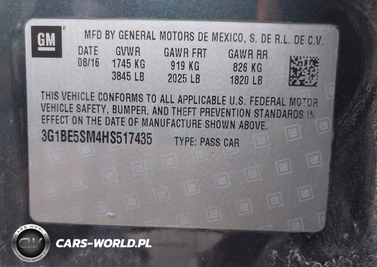 2017 Chevrolet Cruze Lt Auto VIN:3G1BE5SM4HS517435 - 9