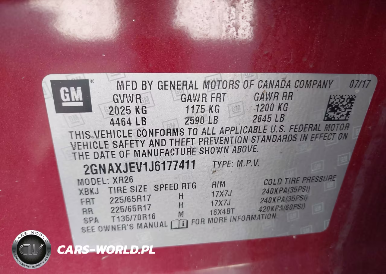 2018 Chevrolet Equinox Lt VIN:2GNAXJEV1J6177411 - 9