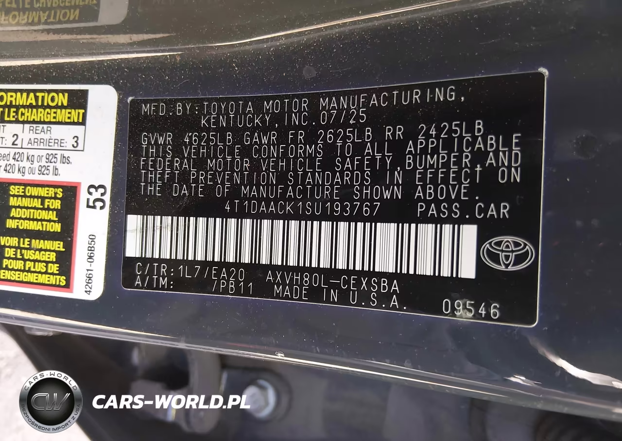 2025 Toyota Camry Se VIN:4T1DAACK1SU193767 - 9
