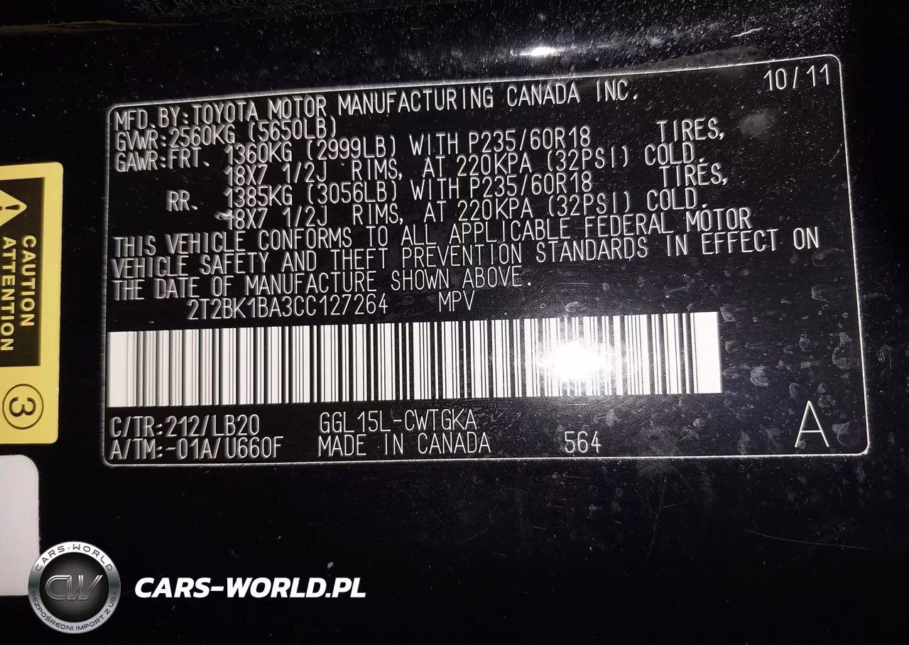2012 Lexus Rx 350 VIN:2T2BK1BA3CC127264 - 9
