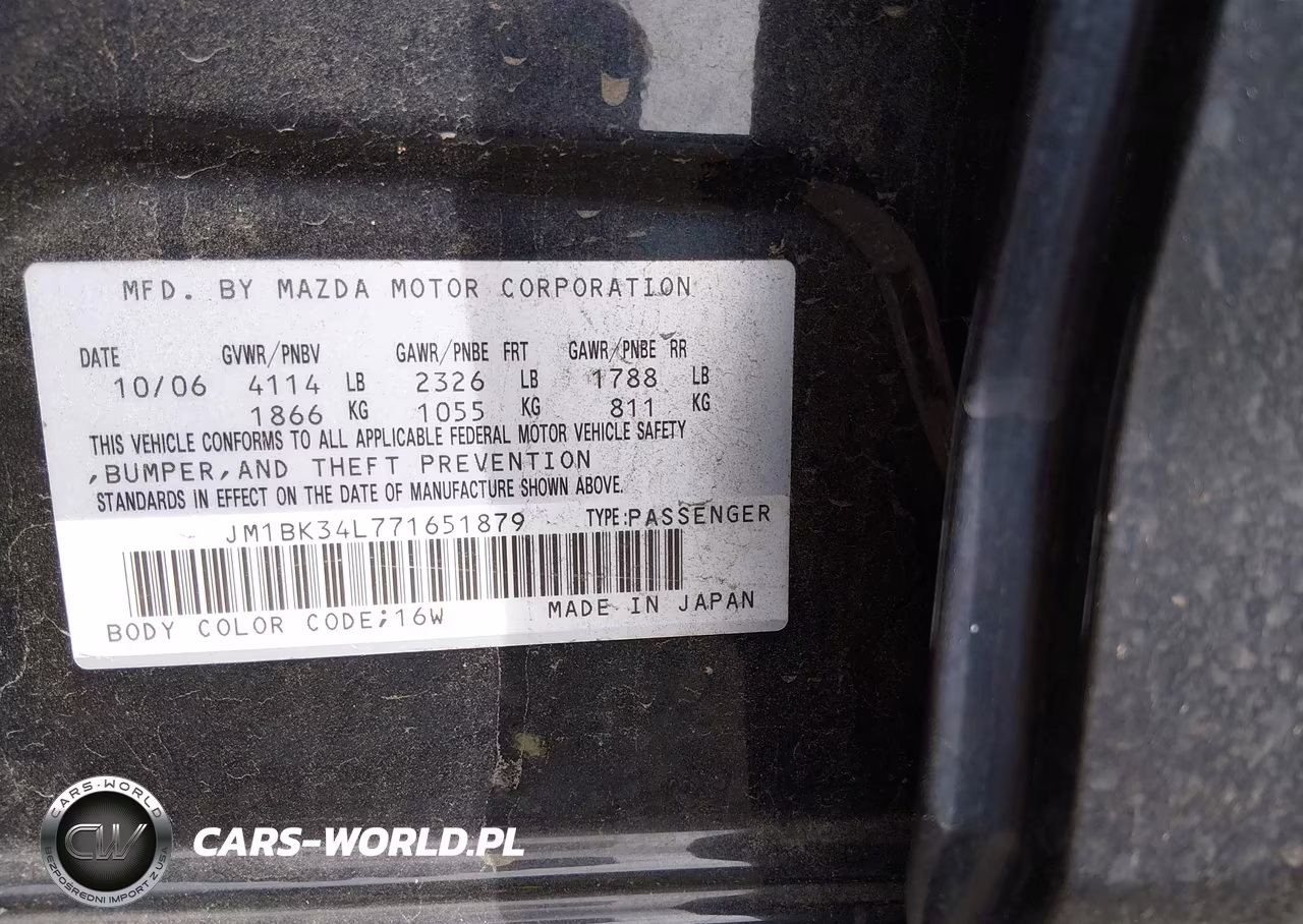 2007 Mazda Mazdaspeed3 Sport VIN:JM1BK34L771651879 - 9