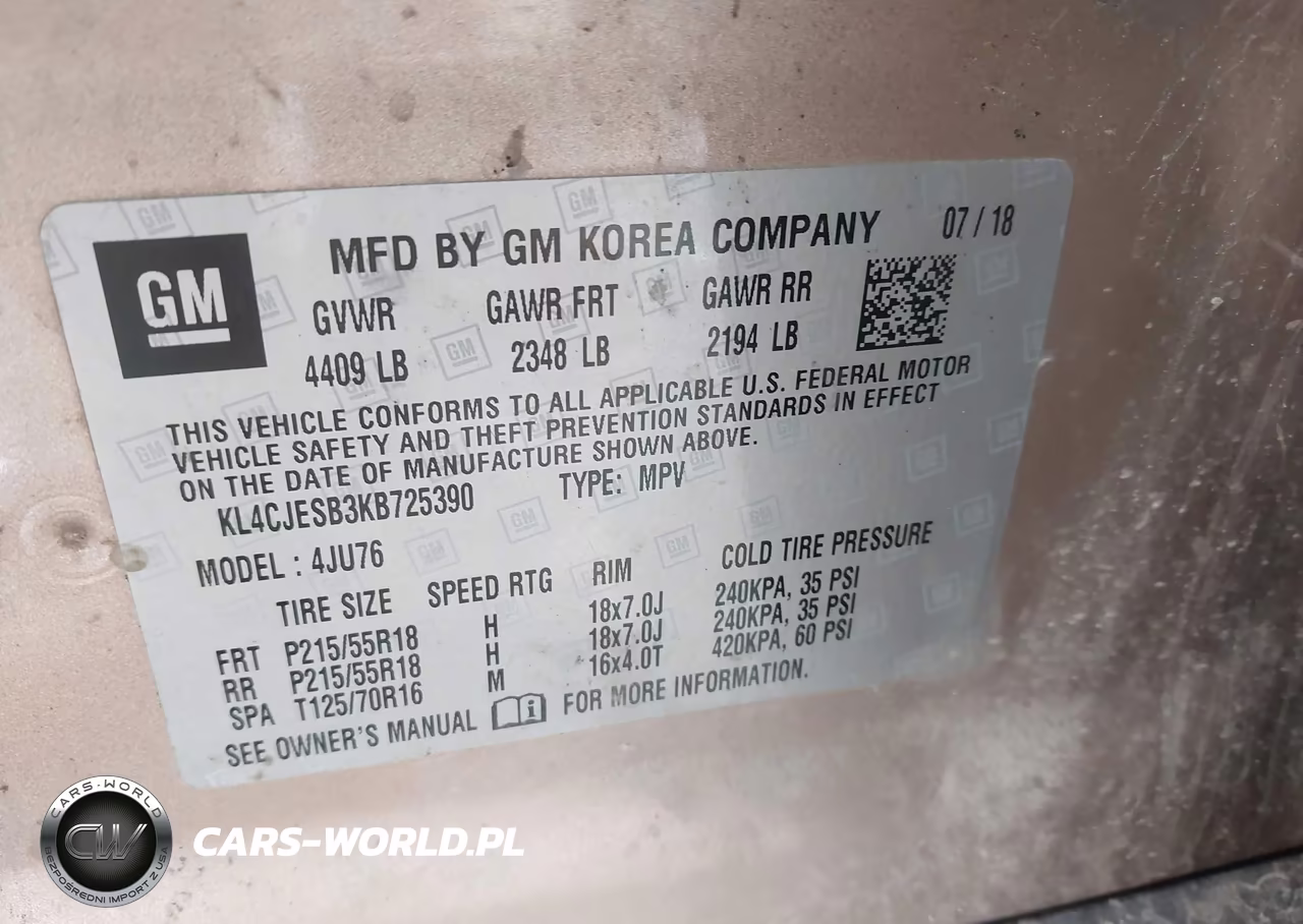 2019 Buick Encore Awd Preferred VIN:KL4CJESB3KB725390 - 9