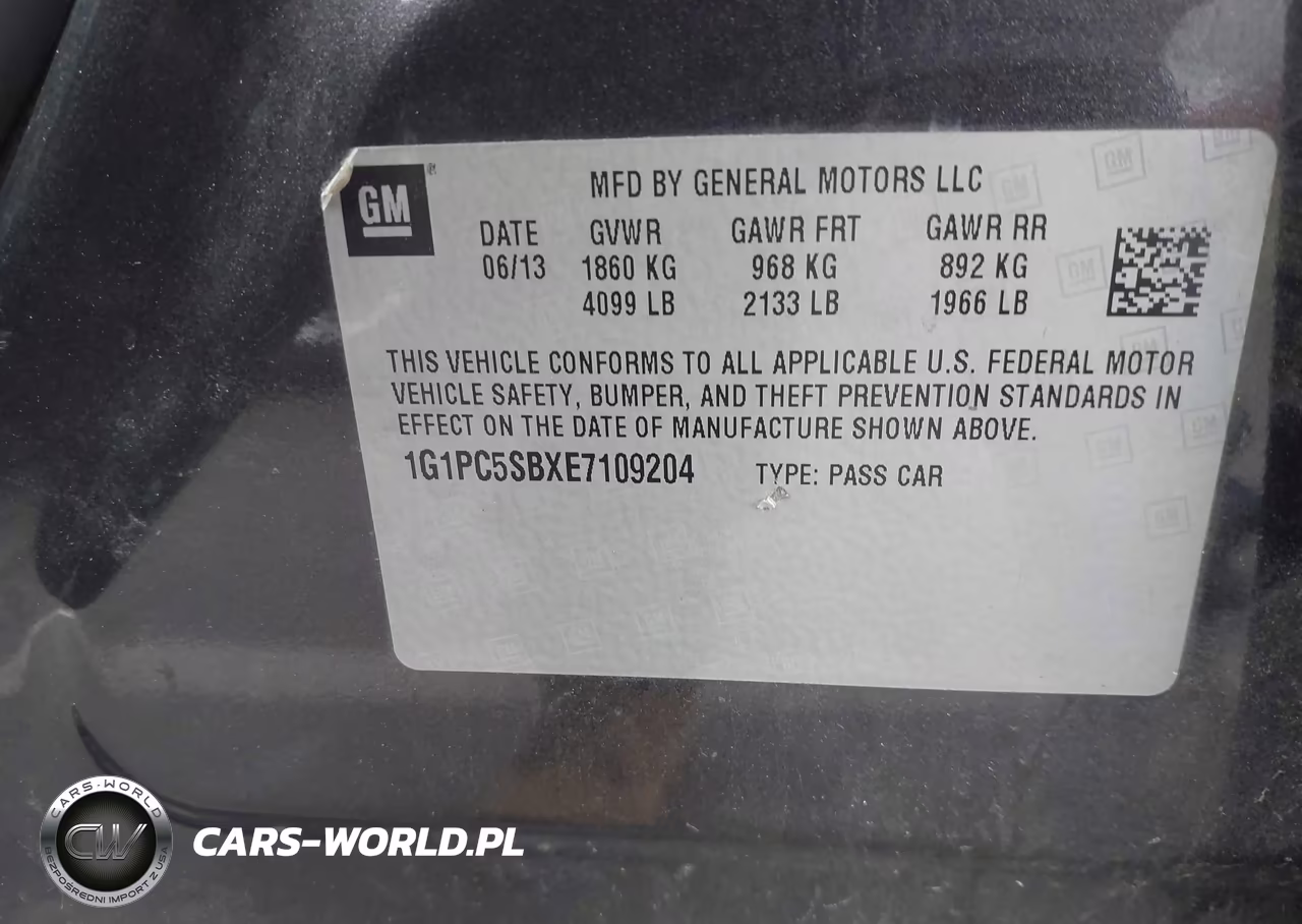 2014 Chevrolet Cruze 1Lt Auto VIN:1G1PC5SBXE7109204 - 9