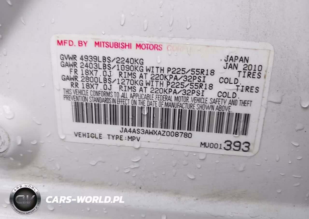 2010 Mitsubishi Outlander Se VIN:JA4AS3AWXAZ008780 - 9