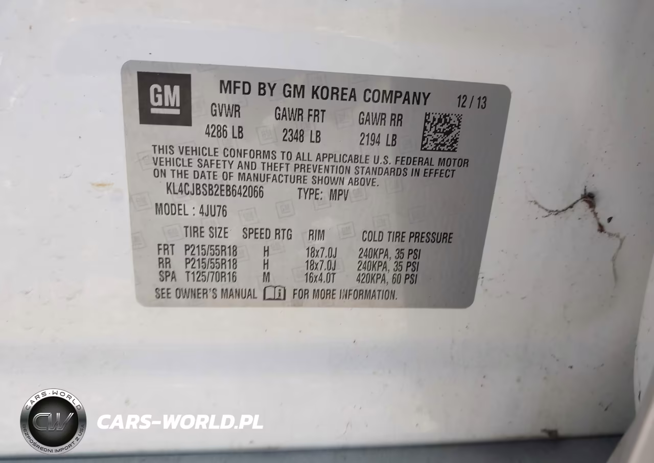 2014 Buick Encore Convenience VIN:KL4CJBSB2EB642066 - 9