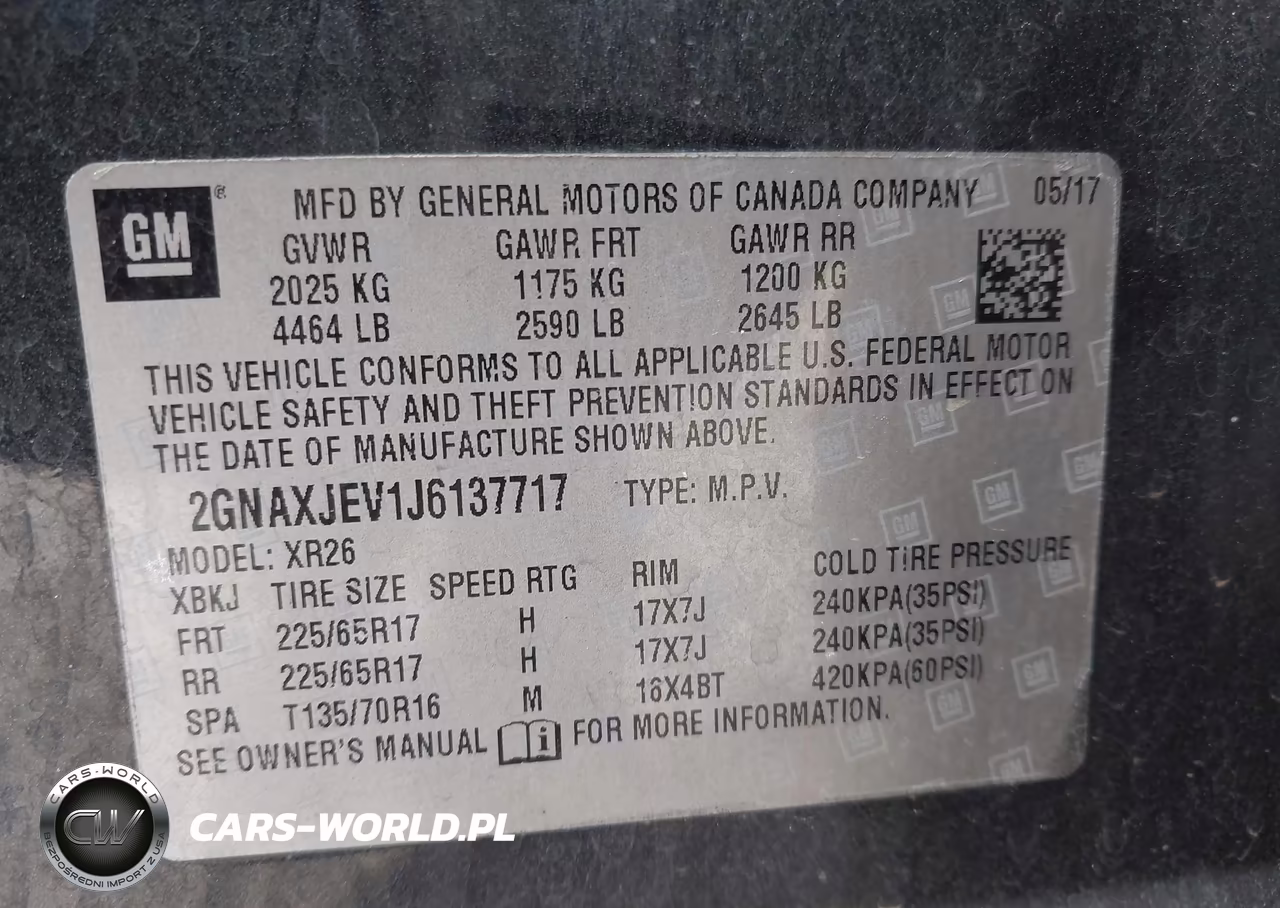 2018 Chevrolet Equinox Lt VIN:2GNAXJEV1J6137717 - 9