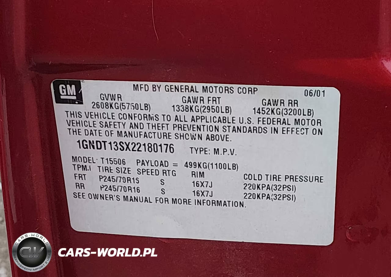 2002 Chevrolet Trailblazer Lt VIN:1GNDT13SX22180176 - 9