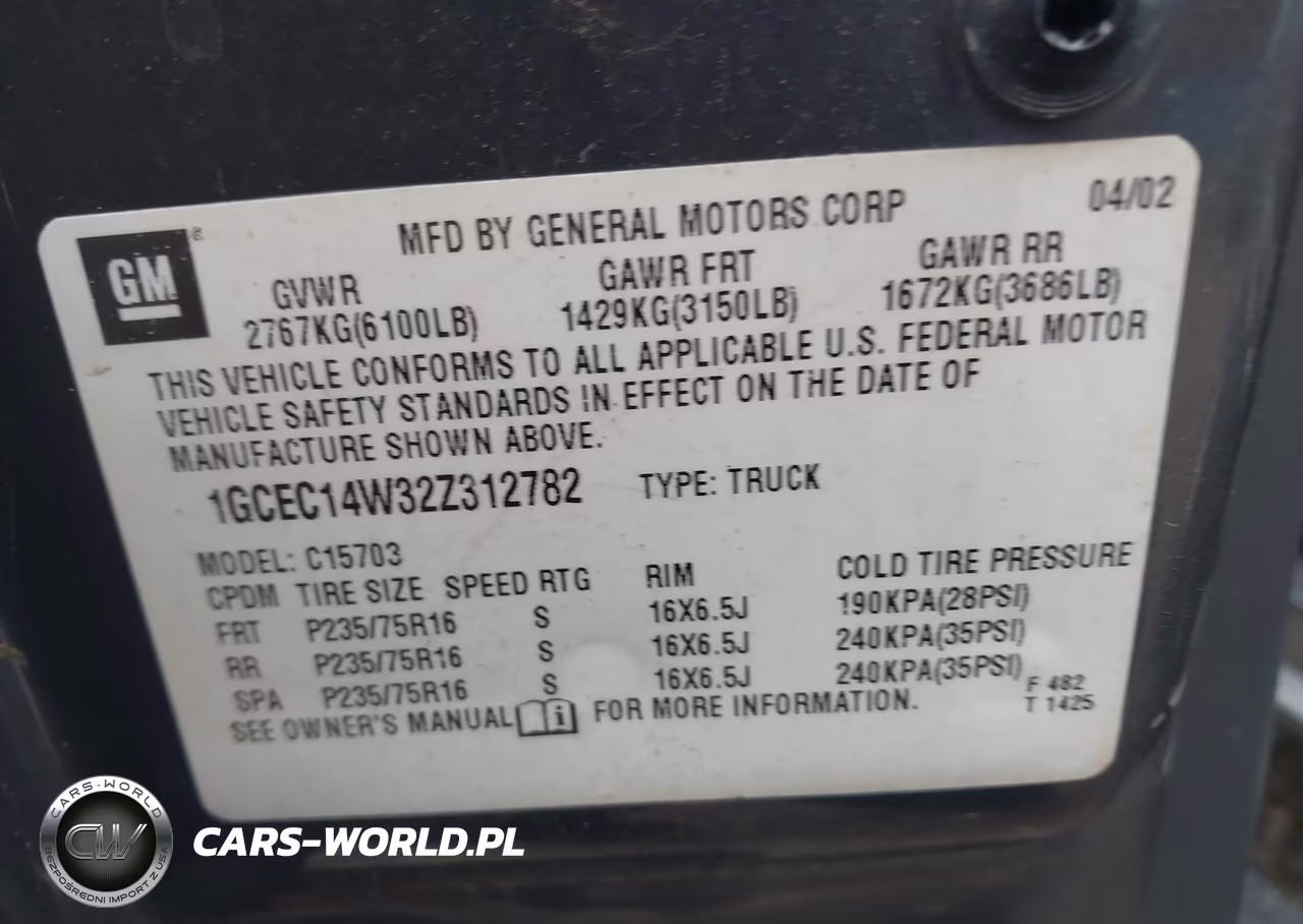 2002 Chevrolet Silverado 1500 VIN:1GCEC14W32Z312782 - 9