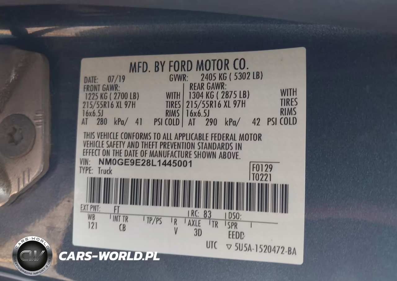 2020 Ford Transit Connect Xl Passenger VIN:NM0GE9E28L1445001 - 9