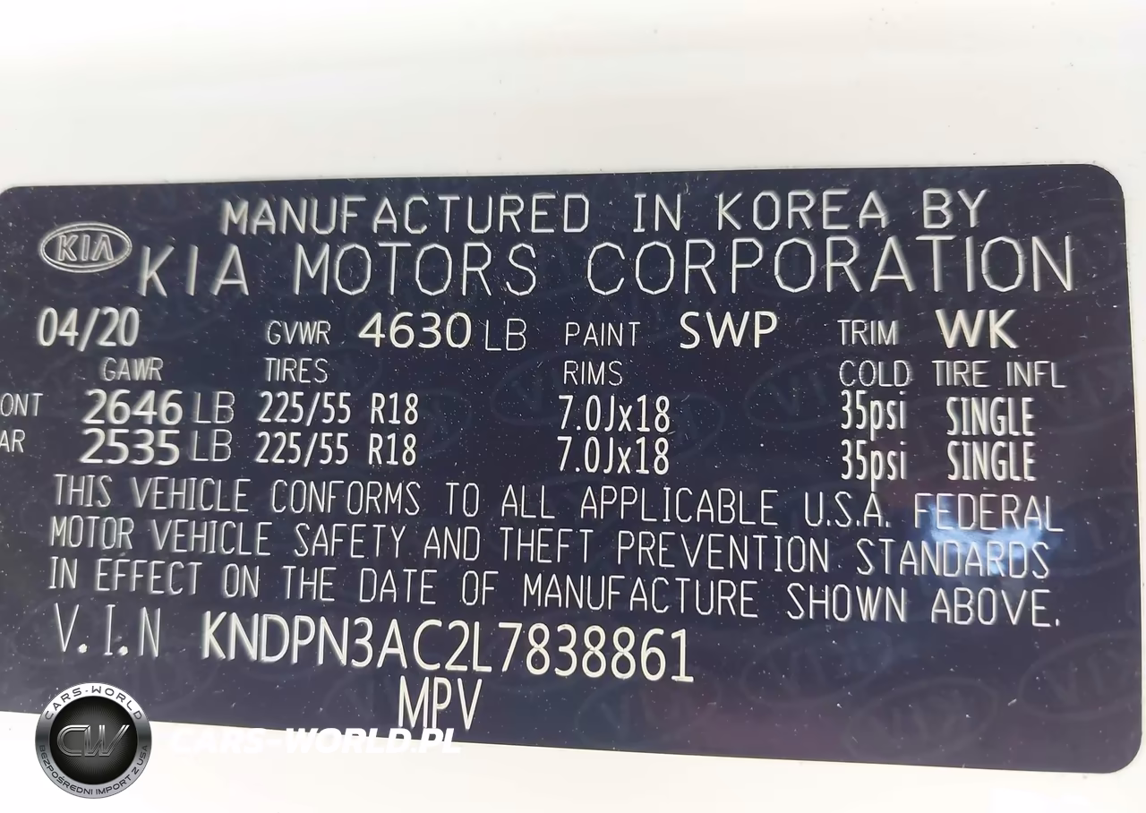2020 Kia Sportage Ex VIN:KNDPN3AC2L7838861 - 9