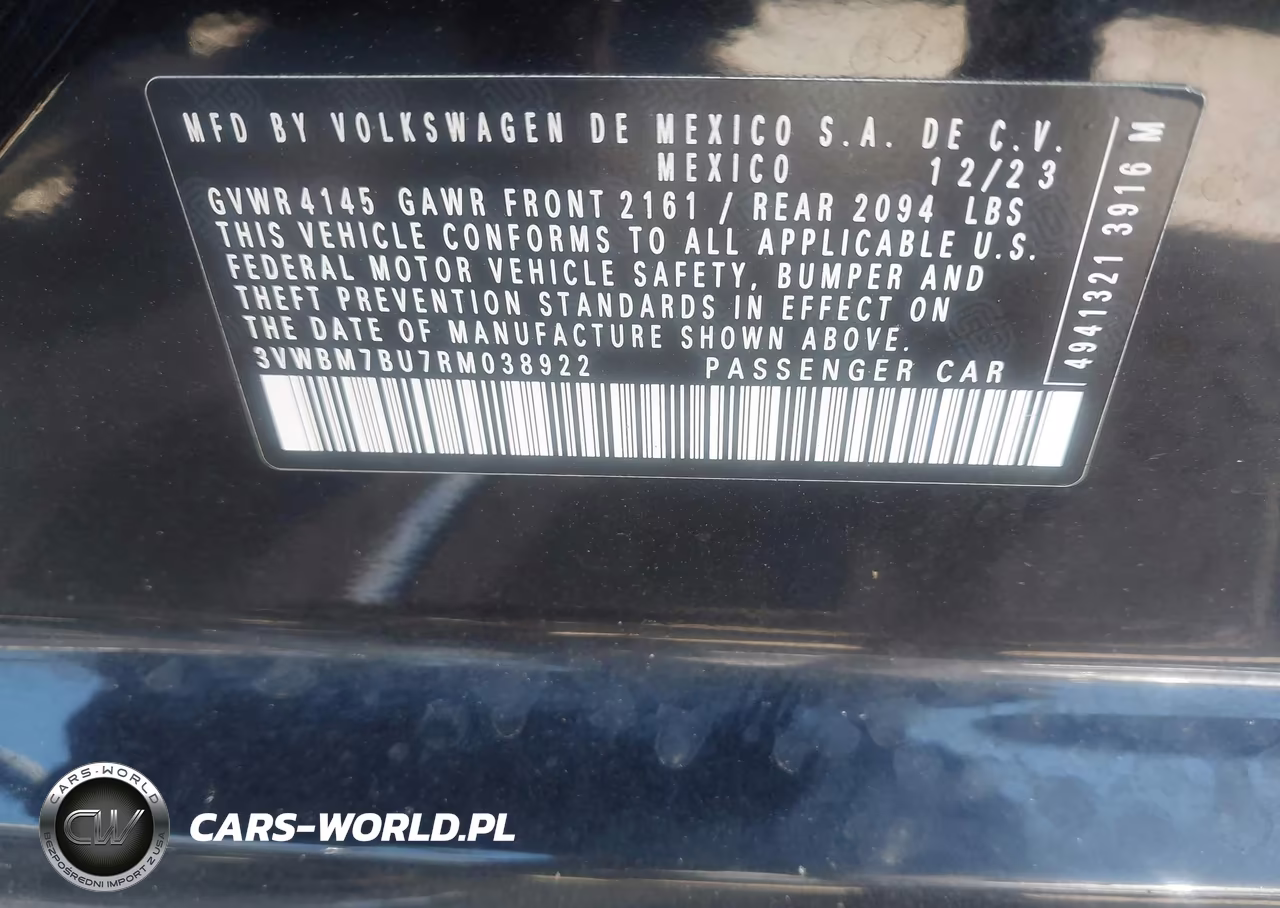 2024 Volkswagen Jetta 1.5T Sport VIN:3VWBM7BU7RM038922 - 9
