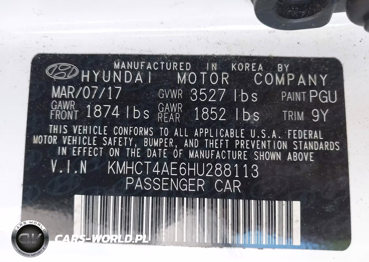 2017 Hyundai Accent Se VIN:KMHCT4AE6HU288113 - 9
