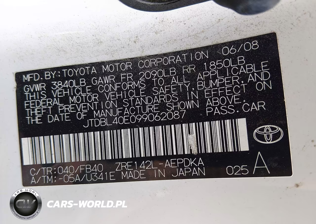 2009 Toyota Corolla Le VIN:JTDBL40E099062087 - 9