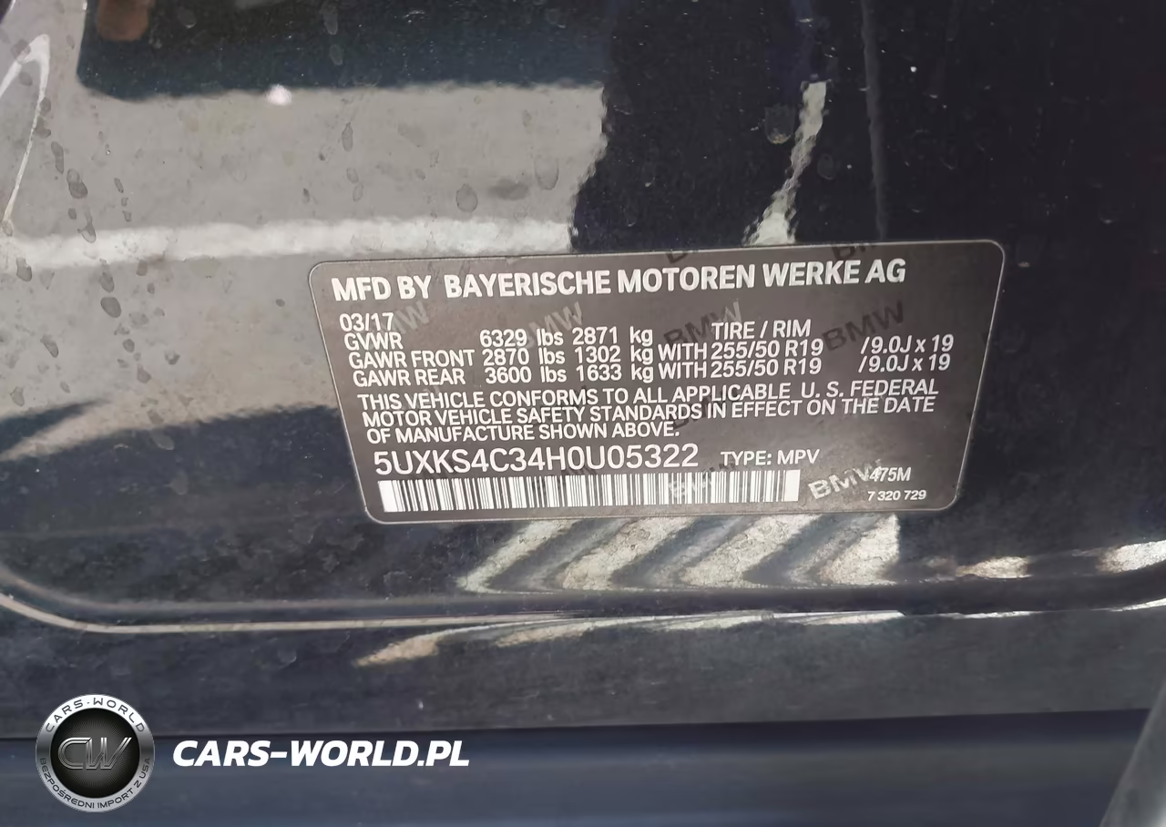 2017 BMW X5 xDrive35D VIN:5UXKS4C34H0U05322 - 9