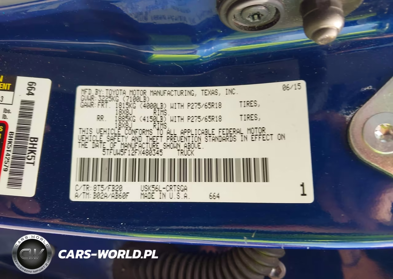 2015 Toyota Tundra Sr5 5.7L V8 VIN:5TFUW5F12FX480345 - 9