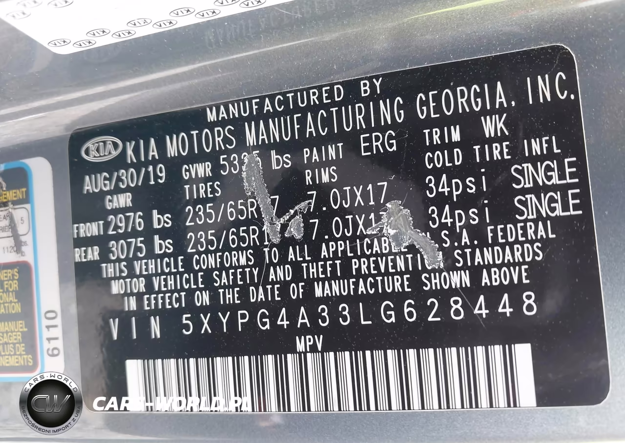 2020 Kia Sorento L-Lx VIN:5XYPG4A33LG628448 - 9