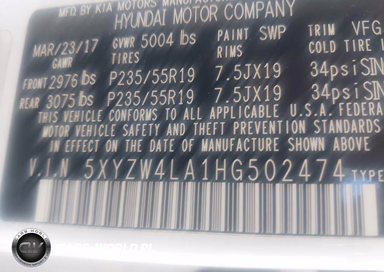 2017 Hyundai Santa Fe Sport 2.0T Ultimate VIN:5XYZW4LA1HG502474 - 9