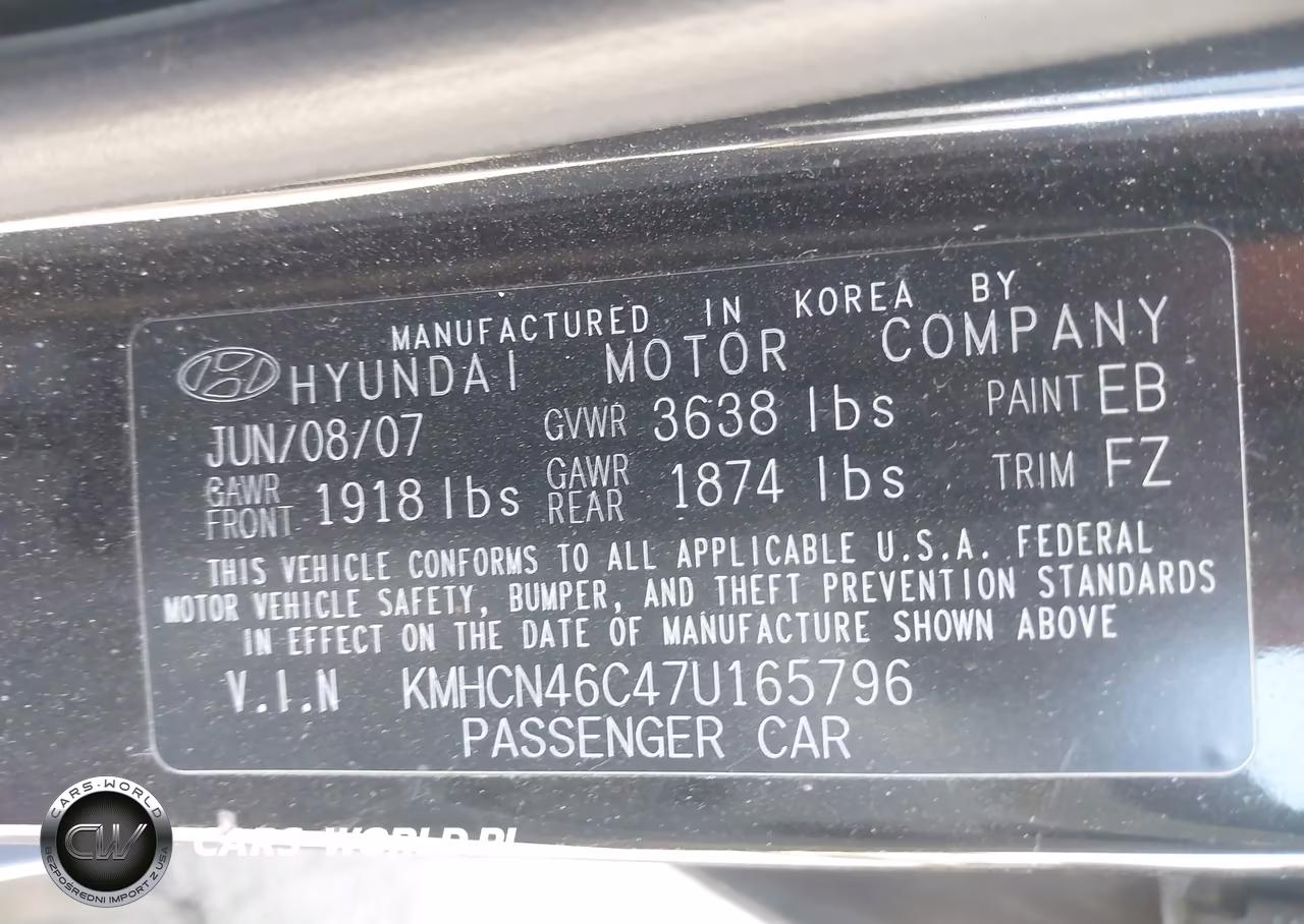 2007 Hyundai Accent Gls VIN:KMHCN46C47U165796 - 9