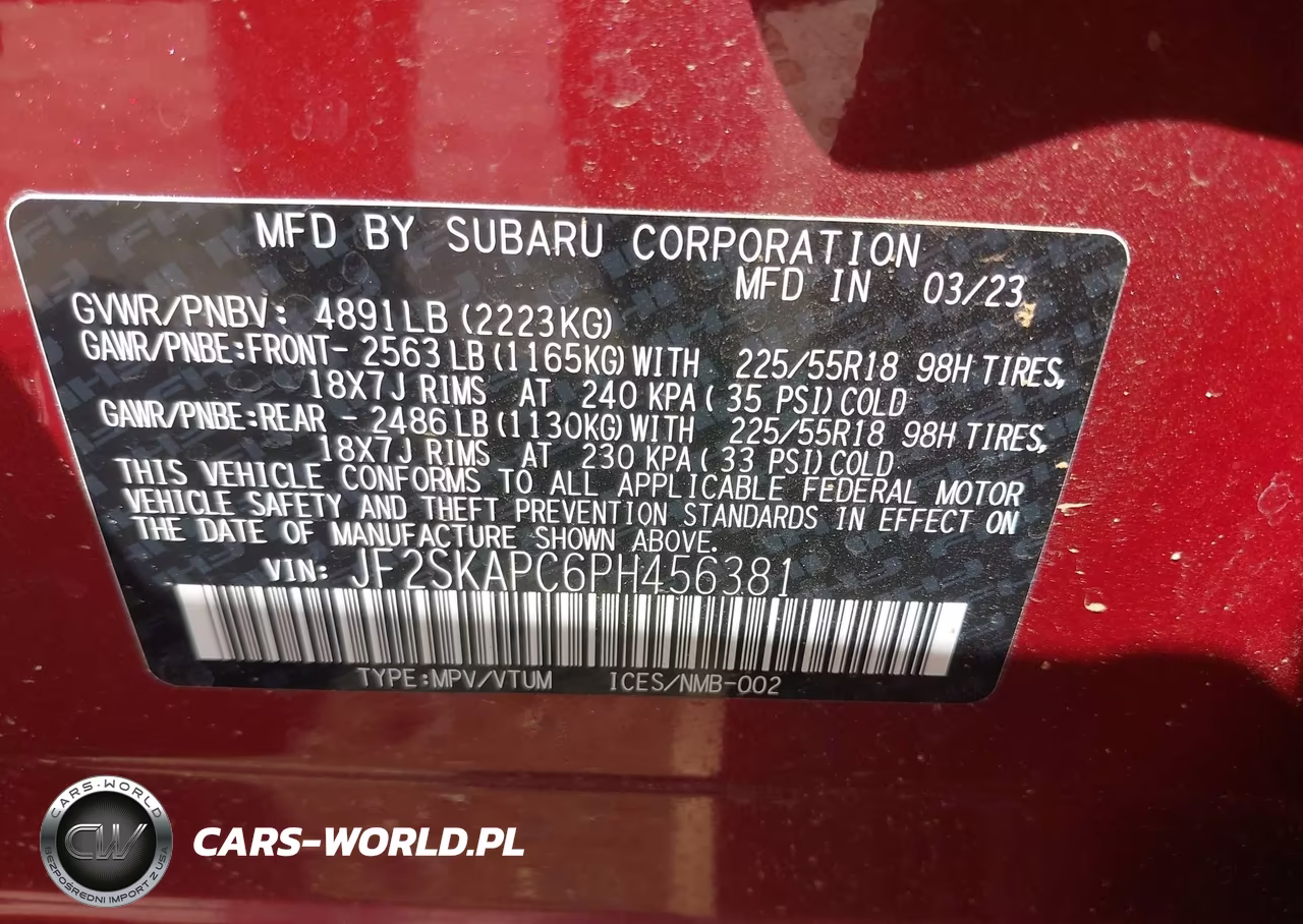 2023 Subaru Forester Limited VIN:JF2SKAPC6PH456381 - 9