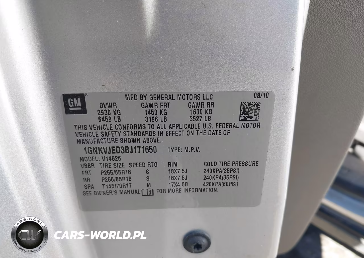 2011 Chevrolet Traverse 2Lt VIN:1GNKVJED3BJ171650 - 9