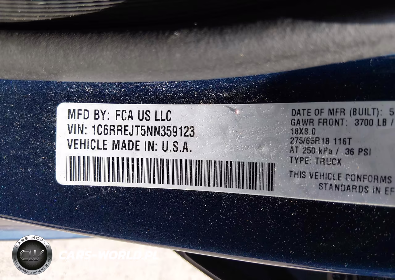 2022 Ram 1500 Laramie VIN:1C6RREJT5NN359123 - 9